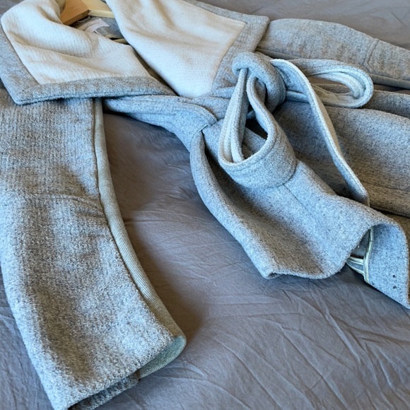 BCBG Gray Wrap Wool Coat - Picture 7 of 14